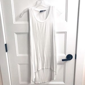 Nikki Rich White Hi-Li Hem Tank